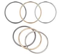PH PandaHall 6pcs 3 Colors Circular Ring Purse Handles Replacement 10cm Handbag handle Purse Handles Replacement for Bag Handlebag Making, Handle Replacement