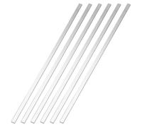 PH PandaHall 6pcs 6061 Aluminum Flat Bar, 10mm Width x 4mm Thick x 40cm Length Solid Metal Aluminum Strip for Industrial Building Crafting Sculpture Model Making