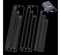 PH PandaHall 6pcs Acrylic Zipper Pocket Template, 7/8/9Inch Zipper Making Templates Clear Zipper Template for Beginners Wallets Jackets Curve Bag Zip Pocket DIY Crafts Sewing Accessory