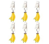 PH PandaHall 6pcs Banana Tablecloth Weight Clip Dining Table Decor Clips Fruit Pendants Tablecloths Clamps Tablecloth Weight with Metal Clips for Outdoor Picnic Party Wedding Christmas Decor