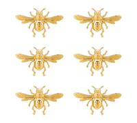 PH PandaHall 6pcs Bee Brooches Pins Bees Lapel Pins Golden Metal Bees Brooches Animal Brooch Badges for Women Men Backpack Suit Shirt Clothes Bag Decorations Party Accessories Gifts, 54x34mm