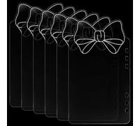 PH PandaHall 6pcs Clear Binder Dividers Acrylic Page Divider with Bowknot Notebook Planner Divider Page Protectors Index Divider Separator for School Notebooks Office Home, 25.4x14.8cm