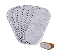 PH PandaHall 6pcs Felt Oval Bag Bottom 8.6x3.9 inch Purse Making Base Light Gray Knitting Crochet Bags Bottom Shaper Pad for Crochet Projects DIY Tote Purse Handbag Crafting Decoration