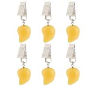 PH PandaHall 6pcs Mango Tablecloth Weight Clips Dining Table Decor Clips Pendants Handicraft Fruit Tablecloth Clamps Tablecloth Weight with Metal Clips for Outdoor Picnic Party Wedding Christmas Decor