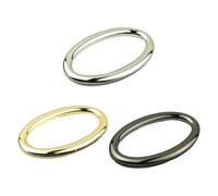 PH PandaHall 6pcs Metal Handbag Handle 3 Colors Oval Purse Handles 10.9x6.8cm/4.3x2.7" Cut Out Purse Handle for Crochet Clutch Evening Bag Straw Bags Macrame Handbag Purse Making Handle Replacement
