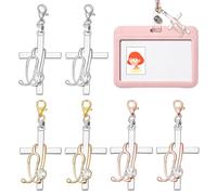 PH PandaHall 6pcs Nurse Badge Reel Charms 2.2 inch Mixed Colour Alloy Cross Charm Stethoscope Charm Pendant Badge Accessories for Hospital Clinic Nursing ID Holder Gift Decoration Medical Accessory
