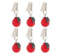 PH PandaHall 6pcs Waxberry Tablecloth Weight Clips Handicraft Tablecloth Clamps Dining Table Decor Clips Pendants Tablecloth Weight with Clips for Outdoor Picnic Party Wedding Christmas Decoration