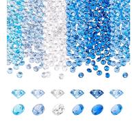 PH PandaHall 720pcs 1.5mm Cubic Zirconia Stones, 6 Colors Diamond Small Loose CZ Stones Faceted Rhinestone Stone Beads Blue Crystal Rhinestones for Ring Earring Jewelry Making Nail Crafts Decor