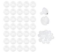 PH PandaHall 72PCS Moon Safety Eyes Round Safety Eyes 17x16mm White Plastic Eye with Bowl Washers Kawaii Stuffed Eye for Amigurumis Crochet Plush Animals Decorations