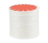 PH PandaHall 76 yards Waxed Polyester Cord White Jewellery String 0.6mm Round Thread for Waist Beads Necklace Hand Sewing Bookbinding Basket Weaving Micro Macrame Bracelets Jewellery Making