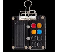 PH PandaHall 8 Grids Mini Watercolor Palette Portable Travel Paint Tray Box Sketchbook Palette Clear Glass Paint Box with Clip Mini Paint Palette for Painters Artists Drawing Gift Art Party Favors
