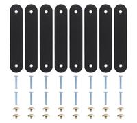 PH PandaHall 8 Pack Leather Drawer Pulls Handle Black Cabinet Handles PU Leather Cabinet Handles Kitchen Closet Knobs Door Pulls for Drawers Dresser Cupboard Wardrobe Door Furniture Home, 14.1cm Long