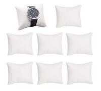 PH PandaHall 8 Pack Watch Pillow 3.7x3.2x2 inch Artificial Leather Jewellery Display Cushion White Bracelet Organizer for Birthday Valentine’s Day Wedding Gift Displays Home Decoration
