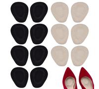 PH PandaHall 8 Pairs Tongue Pads for Shoes Self-Adhesive Tongue Inserts 5.5mm Thick Non Slip Cushion Insert 3.3x2.7 inch Foam Shoe Padding Shoe Filler for Women Men Loose Shoes Comfort, White & Black