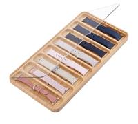 PH PandaHall 8 Slots Wooden Watch Band Organizer Watch Storage Case Tray 4cm Wide Watch Band Organizer Case Dustproof Watch Band Storage Box with Clear Lid for Father's Day Men Women Watch