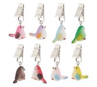 PH PandaHall 8 Styles Bird Table cloth Weight Clips Tablecloth Weight Hanging Clips Dining Table Decor Clips Pendants Handicraft Tablecloth Clamps for Outdoor Picnic Party Wedding Christmas Decor