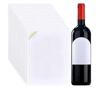 PH PandaHall 80pcs Arched Wine Bottle Labels, Printable Blank Bottle Labels Adhesive Wine Stickers All Purpose Labels for Jar Tins Sealing DIY Wedding Anniversary Cocktail Party, 4.7x3.5 Inch