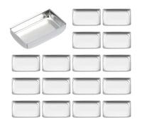 PH PandaHall 80pcs Empty Metal Pans Aluminum Palette Pans Make Up Tins Rectangle Eyeshadow Palette Blush Lipstick Organizer Watercolor Palette for DIY Makeup Pressed Palette Cosmetic 16x9.5x3.5mm