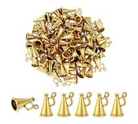 PH PandaHall 80PCS Megaphone Cheer Charms Antique Golden Loudspeaker Dangle Pendants Mini Cheerleading Horn Charms Tibetan Trumpet Pendants for DIY Crafts Necklace Bracelet Earring Jewellery Making