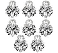 PH PandaHall 8pcs Glass Crystal Rhinestone Applique Patches 1.3x1 inch White Water Drop Sew on Patch Beaded Patches Multicolor Gems for Crafting DIY Sewing Clothing Jacket Bag Purse Decoration
