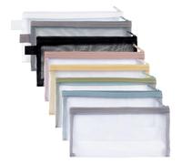 PH PandaHall 8pcs Mesh Pouch, 8 Colors Makeup Bag Zipper Mesh Bags Clear Travel Cosmetic Bag Pencil Cases Stationery Storage Pouch for Brushes Purse Office Vacation, 21.6x11cm
