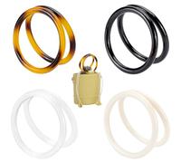 PH PandaHall 8PCS Round Ring Purse Handle, 4 Colors Bag Handles Replacement Purse Making Supplies for Handbags Macrame Crocheted Purse, 11cm in Diameter