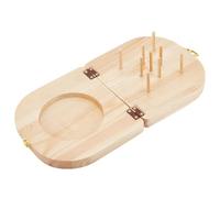 PH PandaHall 9-Holes Wooden Pegboard for Finger Dexterity Exercises Occupational Exercise Peg Board with Pegs Small Pegboard for Improving Hand Exercise Stroke, Fine Motor Skills