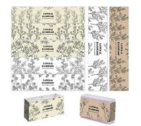 PH PandaHall 9 Styles Plants Soap Wrappers, 90pcs Soap Packaging Paper Soaps Wrap Paper Tape Vertical Soaps Labels Sleeves Covers for Spring Homemade Gift Wrapping, 21cm