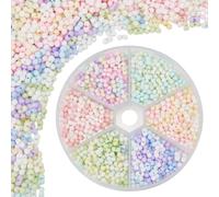 PH PandaHall 900pcs 6 Colours Glass Seed Beads Peanut Shape Seed Beads Set for Jewellery Making Assorted Glass Beads Spacer Beads Candy Colour Beads Spring Summer Colour Beads 3x6x3mm, Hole: 1.2mm