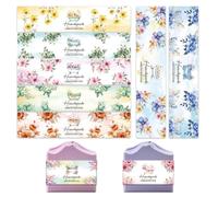 PH PandaHall 90pcs Bathtub Flowers Soap Wrappers for Homemade Soap, 9 Styles Watercolor Floral Soap Labels Plant Soap Packaging Paper for Handmade Soap Lotion Bars Bath Gift Wrapping, 21x5cm