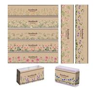PH PandaHall 90pcs Soap Packaging Paper 9 Styles Soap Wrapper Kraft Papers Texture Soaps Wrap Paper Tape Soaps Sleeves Covers for Homemade Gift Bar Packaging, 21cm Long