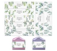 PH PandaHall 90pcs Watercolor Leaves Soap Wrappers, 9 Styles Plant Branch Soap Labels Soap Packaging Paper Crafts Wrapper Soap Sleeves for Homemade Soap Lotion Bars Bath Gift Wrapping, 21x5cm