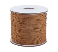 PH PandaHall 91m Nylon String 1mm Beading Thread Blind Bracelet String Lift Shade Cord Braided Strings for Bracelet Wind Chime Making Chinese Knot Crafting, Camel Color