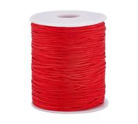 PH PandaHall 91m Red Nylon String 1.5mm Beading Thread Bracelet Strings Nylon Blind Cords Braided Lift Shade Cord Wind Chime Replacement String for Bracelet Making Windows Crafts Repair
