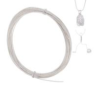PH PandaHall 925 Silver Plated Jewellery Wire Round Wire 0.8mm Copper Wires 10m Beading Craft Wires for Beads Jewellery Making Necklace Earring DIY Crafting
