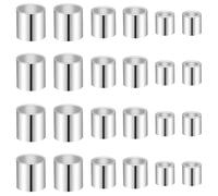PH PandaHall 925 Sterling Silver Crimp Beads 90pcs Tube Spacer Beads 3 Sizes End Stopper Beads Crimp Tube Beads 1.4/1.5/2mm Jewellery Crimping Beads for DIY Jewellery Making Finding