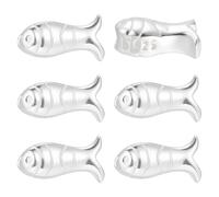 PH PandaHall 925 Sterling Silver Fish Beads 6pcs Fish Shaped Spacer Beads Metal Animals Spacer Bead Mini Silver Loose Spacers for Jewellery Making Bracelet Craft Necklace Earring Decor, 6.7x3.3mm