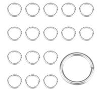 PH PandaHall 925 Sterling Silver Open Jump Rings 20pcs O Ring Connector OD 8mm ID 6mm Metal O Rings Jewellery Findings for Earring Bracelet Necklace Pendant DIY Craft Jewellery Making, 0.9mm/19 Gauge