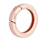 PH PandaHall 925 Sterling Silver Spring Gate Ring 16mm Spring Ring Round Necklace Clasps and Closures Rose Gold Bail Connector Necklace Enhancer Connector Snap Clasps for DIY Jewellery Crafts Making