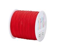 PH PandaHall 98 Yards 0.8mm Nylon Beading String Bracelet String Red Thread Chinese Knotting Cord Nylon Kumihimo Macrame Thread for Keychain Jewelry Making Braided Lift Shade Cord for Blind Windows