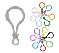 PH PandaHall 98pcs 14 Candy Colours Keyring Clasps Plastic Bulb Shaped Lobster Clasps Cute Hooks for Key Chain Bag Charms Making 51x25x5.5mm, Hole: 6mm