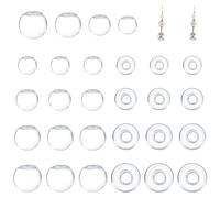 PH PandaHall about 200pcs 4 Sizes Mini Clear Glass Globe Bottle Wish Glass Ball Bottles for DIY Pendant Charms Stud Earring Making (Without cover)