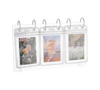 PH PandaHall Acrylic Calendar Album, Desktop Mini Album Holder Flip Calendar Photo Frame 26-panel Clear Inside Albums Decorative Card Albums for Polaroid Film Camera Photo Cards Small Calendar
