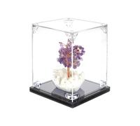 PH PandaHall Acrylic Display Box, 13.5x13.5x15cm Transparent Cube Display Case Collection Storage Box Figurine Showcase with Base for Home Office Exhibition Collectibles Crystals Art Supplies