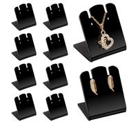 PH PandaHall Acrylic Earring Holder Organizer, L-Shaped Ear Organizer Dangling Black Earring Display Stands Earring Storage for Earring Necklace Jewelry Shows Retail Photography Props, 4.7x4x4.7cm