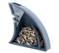 PH PandaHall Acrylic Shark Fin Display Case Gray Shark Shaped Shadow Box Acrylic Display Stand for Home Decor Office Display Shark Teeth Collection Gift, 6.3x1.1x6.1 inch