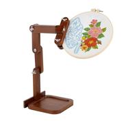 PH PandaHall Adjustable Embroidery Hoop Stand Pine Wood Embroidery Frame Holder Cross Stitch Hoop Stand Tabletop Needlework Stands for Sewing Arts Crafts Quilting Projects Stitching Tool