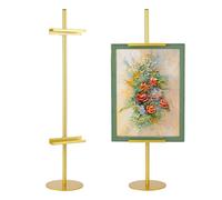 PH PandaHall Adjustable Tabletop Easel Stand, Picture Frame Display Stand for Up to 73cm Height Golden Metal Photo Frame Holder Art Display Stands for Art, Photo, Signs, Home, Galleries, Events