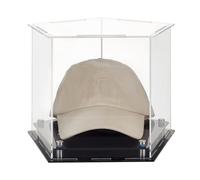 PH PandaHall Baseball Hat Display Case Clear Acrylic Pentagon Sports Cap Holder Box Hat Display Case Football Cap Stand for Home Decor Team Collection Birthday Gifts Decoration, 10.9x10.4x8.1 inch