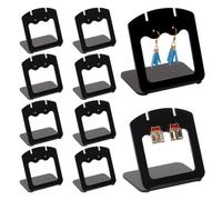 PH PandaHall Black Earring Holder Organizer, L-Shaped Earring Display Stands Jewelry Displays Holders Necklace Stand for Earring Necklace Jewelry Shows Retail Photography Props, 7.5x8.6x7.2cm